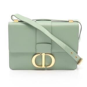CHRISTIAN DIOR Green Leather Shoulder Bag